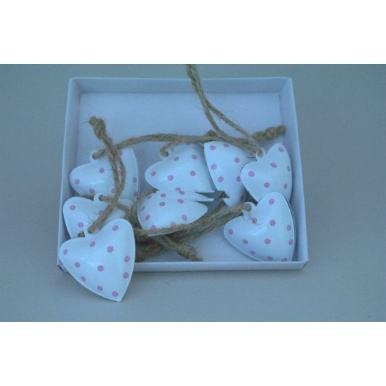ΚΑΡΔΙΑ ΜΕΤΑΛΛΙΚΗ ΚΡΕΜΑΣΤΗ ΜΕ ΠΟΥΑ ΣΕΤ/8 3,5X3,2CM WHITE-PINK ΚΑΡΔΙΑ ΜΕΤΑΛΛΙΚΗ ΚΡΕΜΑΣΤΗ ΜΕ ΠΟΥΑ ΣΕΤ/8 3,5X3,2CM WHITE-PINK