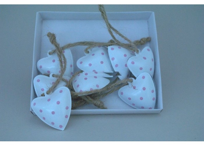ΚΑΡΔΙΑ ΜΕΤΑΛΛΙΚΗ ΚΡΕΜΑΣΤΗ ΜΕ ΠΟΥΑ ΣΕΤ/8 3,5X3,2CM WHITE-PINK ΚΑΡΔΙΑ ΜΕΤΑΛΛΙΚΗ ΚΡΕΜΑΣΤΗ ΜΕ ΠΟΥΑ ΣΕΤ/8 3,5X3,2CM WHITE-PINK