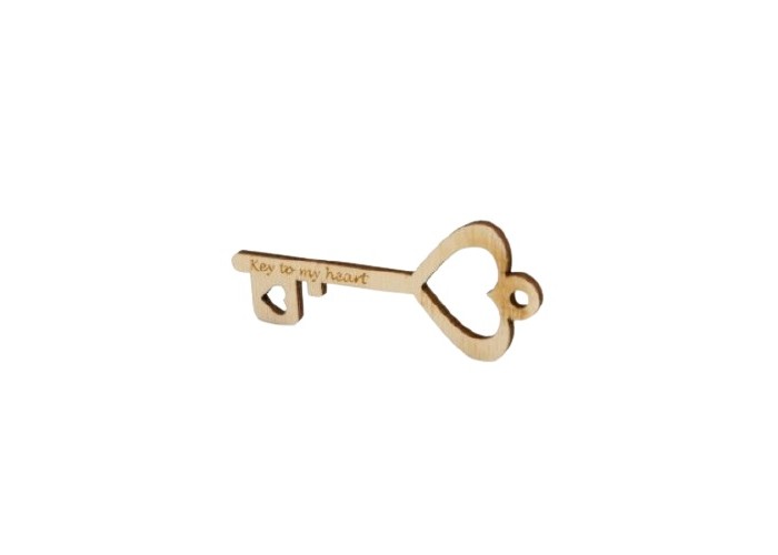 Ξύλινο κλειδί "Key to my heart" Ξύλινο κλειδί "Key to my heart"