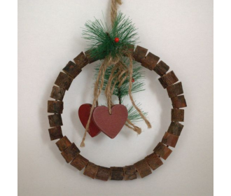 ΣΤΕΦΑΝΙ ΕΟΡΤΑΣΤΙΚΟ ΣΤΡΟΓΓΥΛΟ ΞΥΛΟ ΠΕΥΚΟ ΚΑΡΔΙΕΣ 18X14CM RED-BROWN ΣΤΕΦΑΝΙ ΕΟΡΤΑΣΤΙΚΟ ΣΤΡΟΓΓΥΛΟ ΞΥΛΟ ΠΕΥΚΟ ΚΑΡΔΙΕΣ 18X14CM RED-BROWN