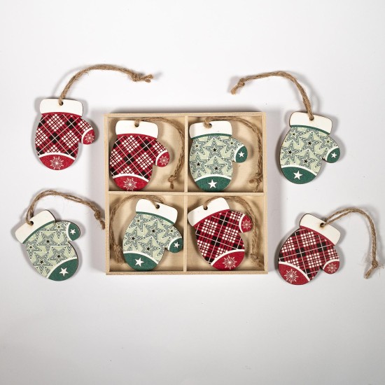 ΔΙΑΚΟΣΜΗΤΙΚΑ ΞΥΛΙΝΑ ΕΠΟΧΙΑΚΑ ΓΑΝΤΙΑ SET8 4,6X6,0CM WHITE-GREEN D-RED ΔΙΑΚΟΣΜΗΤΙΚΑ ΞΥΛΙΝΑ ΕΠΟΧΙΑΚΑ ΓΑΝΤΙΑ SET8 4,6X6,0CM WHITE-GREEN D-RED