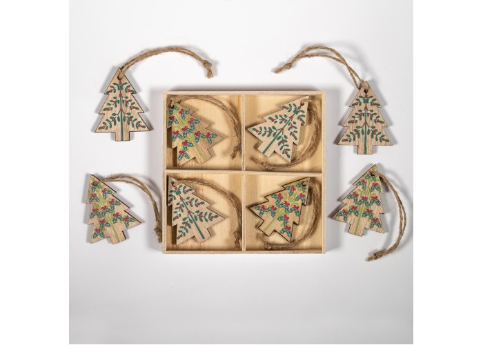 ΔΙΑΚΟΣΜΗΤΙΚΑ ΞΥΛΙΝΑ ΕΠΟΧΙΑΚΑ ΔΕΝΔΡΑ SET8 4,6X6,0CM BEIGE