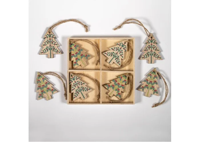 ΔΙΑΚΟΣΜΗΤΙΚΑ ΞΥΛΙΝΑ ΕΠΟΧΙΑΚΑ ΔΕΝΔΡΑ SET8 4,6X6,0CM BEIGE