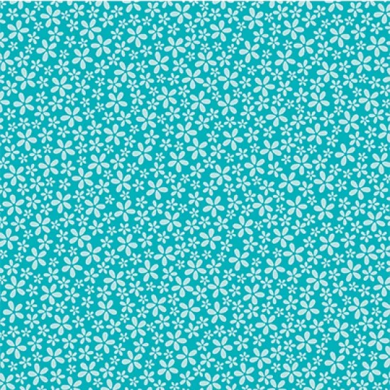 Xαρτόνι Scrapbooking 190gr 30cm x 30cm  teal flower