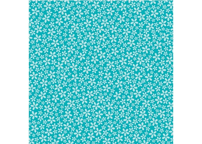 Xαρτόνι Scrapbooking 190gr 30cm x 30cm  teal flower
