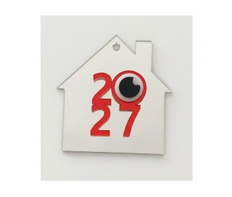 Plexiglass Γούρι Σπιτάκι 9cm 2027 #6 