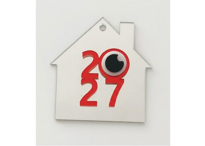 Plexiglass Γούρι Σπιτάκι 9cm 2027 #6 Plexiglass Γούρι Σπιτάκι 9cm 2027 #6