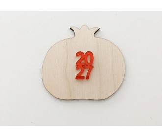 Ρόδι ξύλινο & Plexiglass 9cm #9 2027