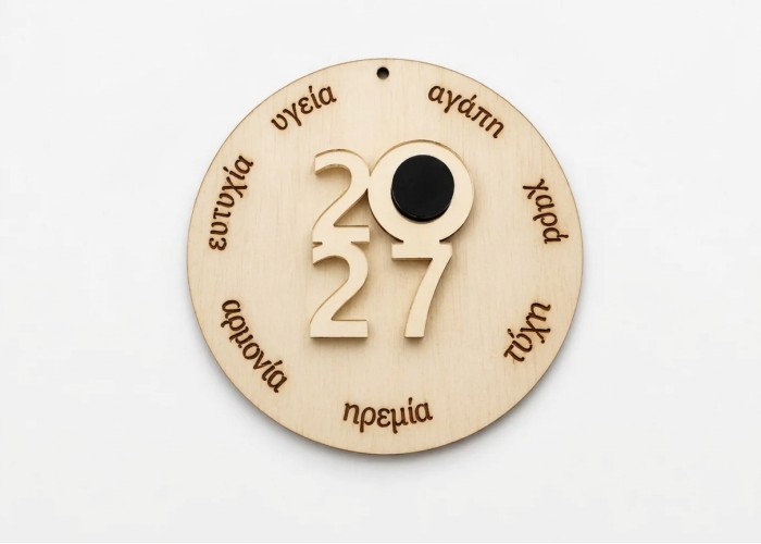 Διακοσμητικό Ξύλινο-Plexiglass Με Ευχές #6 - 10cm 2027 Διακοσμητικό Ξύλινο-Plexiglass Με Ευχές #6 - 10cm 2027