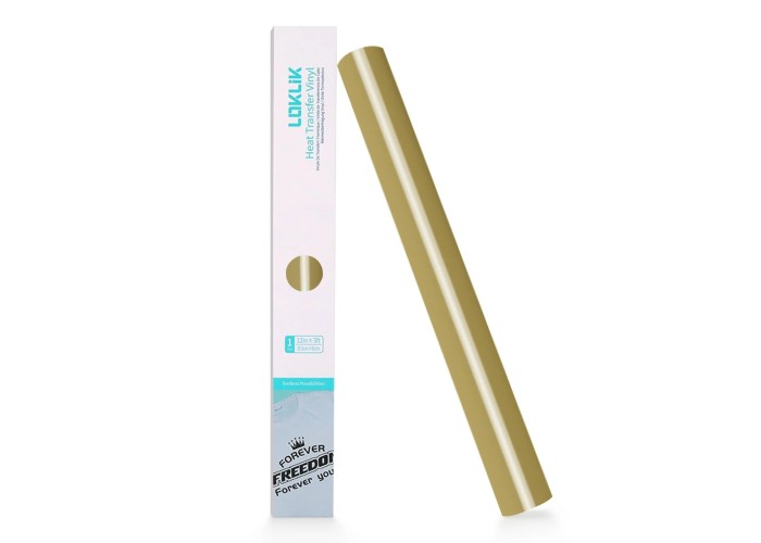 LOKLiK Heat Transfer Vinyl Basic Golden 30cm x 180cm LOKLiK Heat Transfer Vinyl Basic Golden 30cm x 180cm