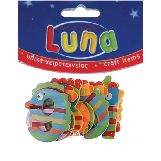 Ξύλινοι αριθμοί-ζωάκια 10τεμ Luna