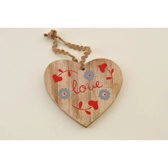ΞΥΛΙΝΗ ΚΑΡΔΙΑ ΖΩΓΡΑΦΙΣΤΟ 'LOVE' 10,8Χ0,9Χ9,5CM