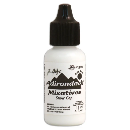 Adirondack alcohol ink snow cap