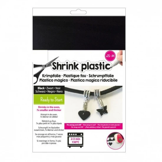 Shrink plastic μαύρο Α4  25 φύλλα