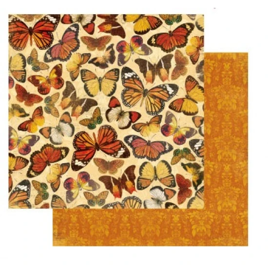 Χαρτόνι Scrapbooking BUTTERFIES PAPER  30cm x30cm
