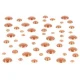 Αυτοκόλλητες πέρλες με glitter copper 54τεμ