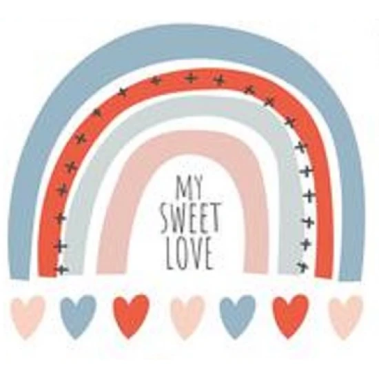 Ουράνιο τόξο My Sweet Love εκτύπωση σε ξύλο