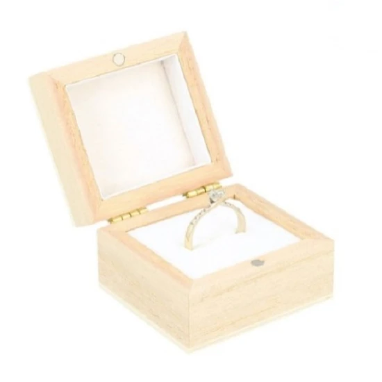 Ξύλινο κουτί για δαχτυλίδι  5.1x4.7x3.2cm