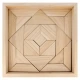 Ξύλινος δίσκος με puzzle 30x30x6cm