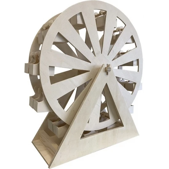 Ξύλινη Ρόδα Λούνα παρκ με 24 θέσεις 53.6x57.8x20.5cm