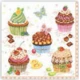 Χαρτοπετσέτα decoupage 33X33 cup cakes