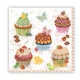 Χαρτοπετσέτα decoupage 33X33 cup cakes