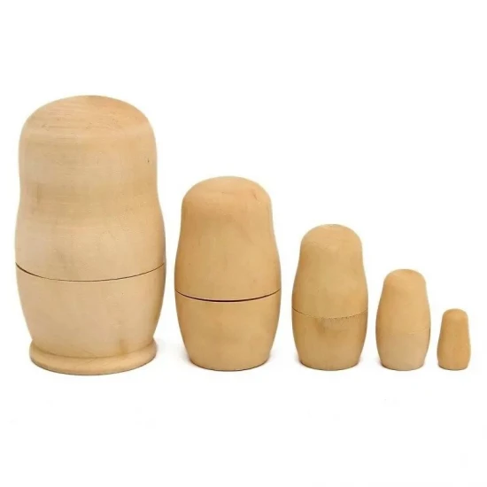 Σετ Ξύλινες κούκλες 5τεμ (από 12cm-2.50cm)