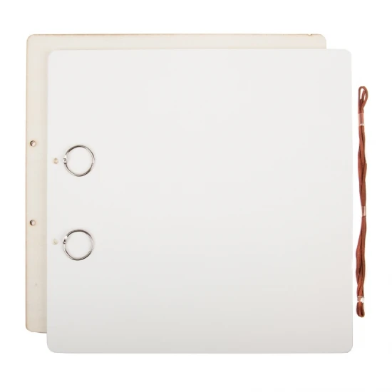 Βιβλίο Ευχών 30cm X 30cm , Ξύλινα Εξώφυλλα, 24φύλλα Λευκά, 300γρ