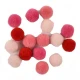 Πομ Πομ 20mm 60 Τεμάχια - Mix (Pastel) Ροζ Soft Merino Wool
