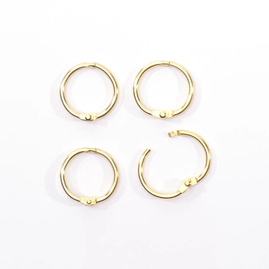 Book binding rings 20mm 12pcs Gold