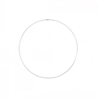 Μεταλλικό Στεφάνι Ασημί 25cm 3mm