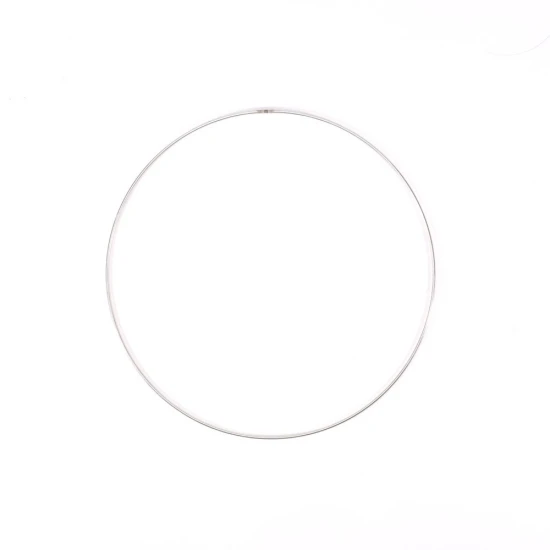 Μεταλλικό Στεφάνι Ασημί 25cm 3mm