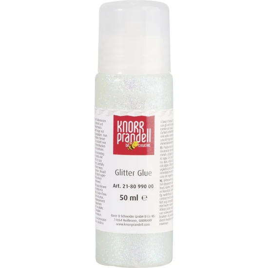 Κόλλα glitter Knorr prandell λευκή ιριδίζουσα 50ml