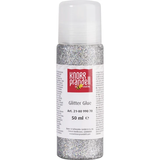 Κόλλα Glitter Knorr Prandell Ασημί ιριδίζον 50ml
