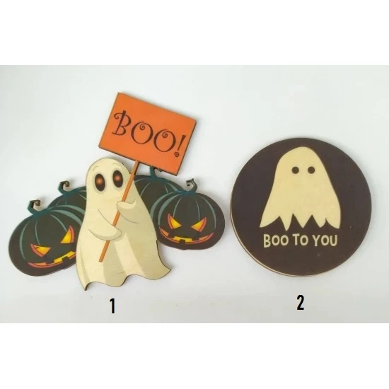 Ξύλινο Έγχρωμο διακοσμητικό στοιχείο Halloween #3