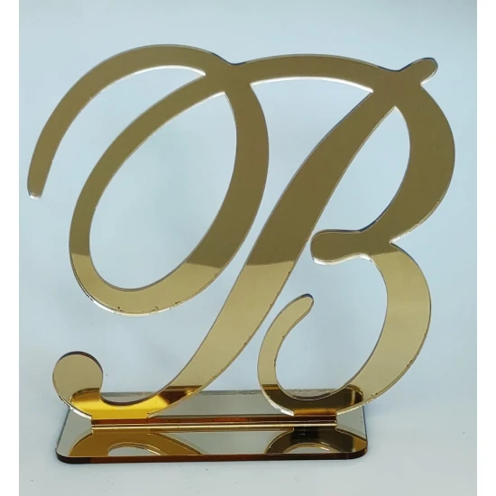 Plexiglass Gold Mirror Διακοσμητικό Μονόγραμμα