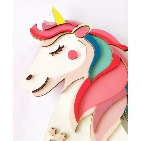 Ξύλινο Φωτιστικό Μονόκερος 40cm