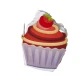 Βιβλίο Ευχών Cupcake Με Έγχρωμη Εκτύπωση Σε Ξύλο 30cm 15φύλλα ( 30 σελίδες) + διακοσμητικό όνομα + Κάνε μια ευχή