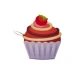 Βιβλίο Ευχών Cupcake Με Έγχρωμη Εκτύπωση Σε Ξύλο 30cm 15φύλλα ( 30 σελίδες) + διακοσμητικό όνομα + Κάνε μια ευχή