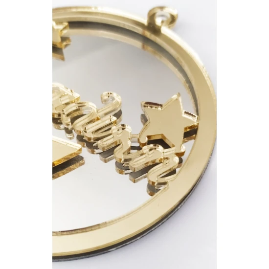 Double Plexiglass Μπάλα Με Όνομα Silver - Gold