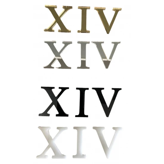 Λατινικοί Αριθμοί Ρολογιού Plexiglass 4cm