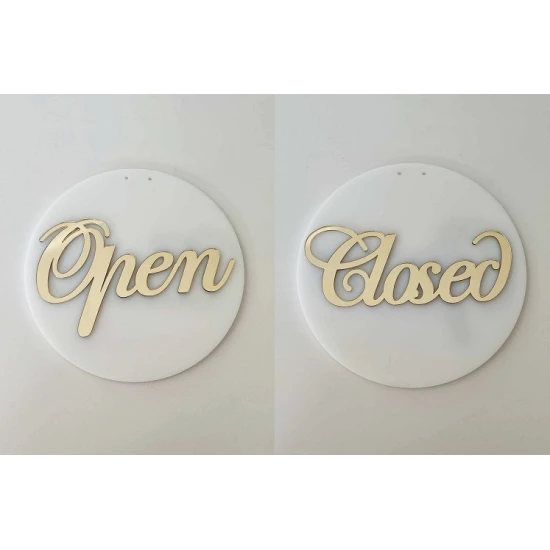 Πινακίδα Open - Closed Plexiglass 20cm 