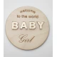 Διακοσμητικο κοπτικο ξύλο & plexiglass Baby , 14 cm