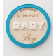 Διακοσμητικο Κοπτικο Ξύλο &amp; Plexiglass Baby , 14 Cm #2
