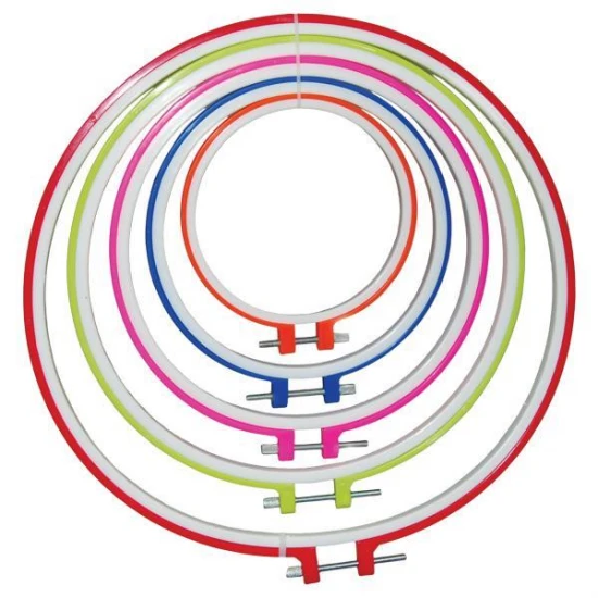 Σετ 5 πλαστικά τελάρα για κέντημα 12, 16 , 20 , 24 , 28.5 cm