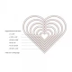 Sizzix Framelits Die Set  - Hearts - 6τεμ