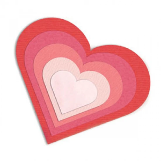 Sizzix Framelits Die Set  - Hearts - 6τεμ