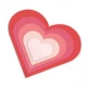 Sizzix Framelits Die Set  - Hearts - 6τεμ