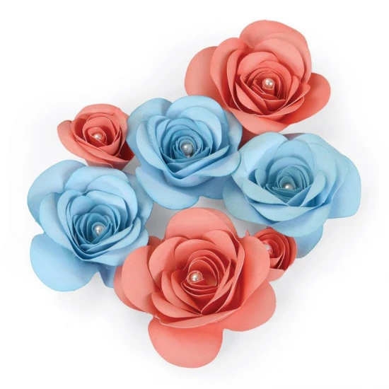 Thinlits plus die - love birds 3-d floral #2 by emily atherton - Sizzix