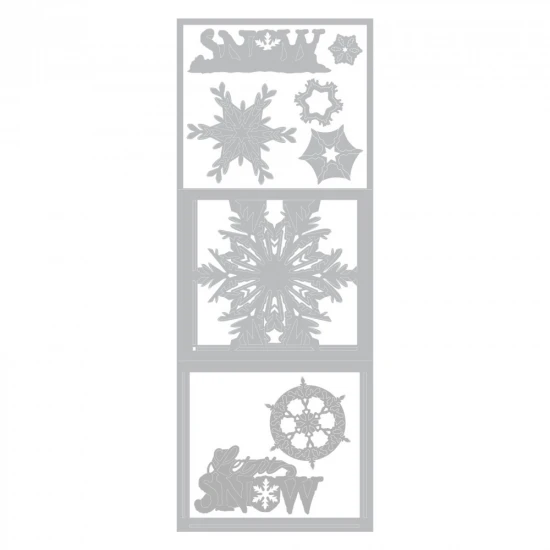 Thinlits Die Set 8PK - Tri-fold Card, Snowflake - Sizzix